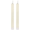 Luxe Collection Natural Glow S/ 2 Ivory LED Dinner Candles