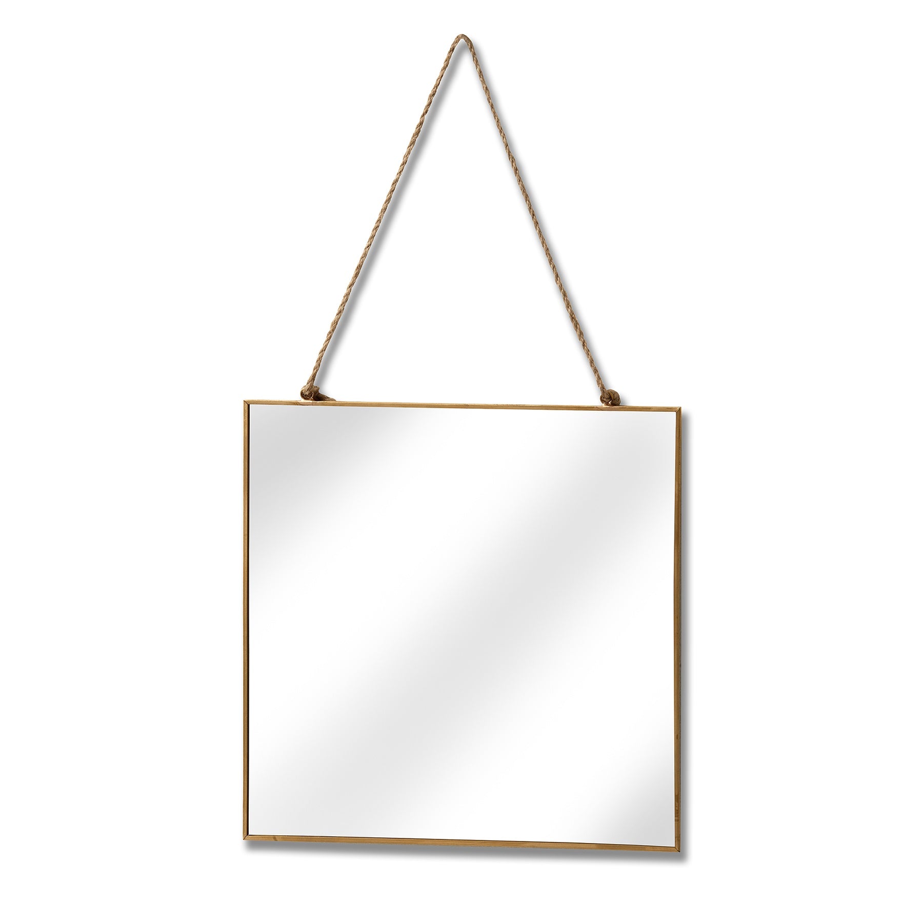 Gold Edged Square Hanging Wall Mirror-product