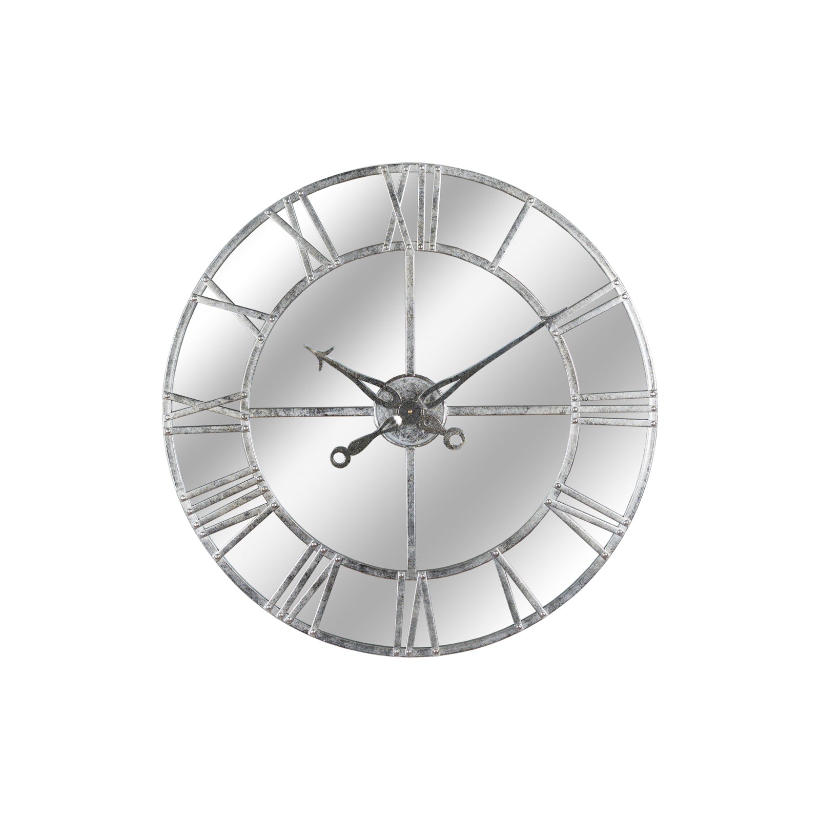 Silver Foil Mirrored Wall Clock-product