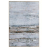 Large Abstract Grey Glass Image With Silver Frame