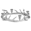 Silver Nickel Circular Antler Candelabra Four Candle Holder