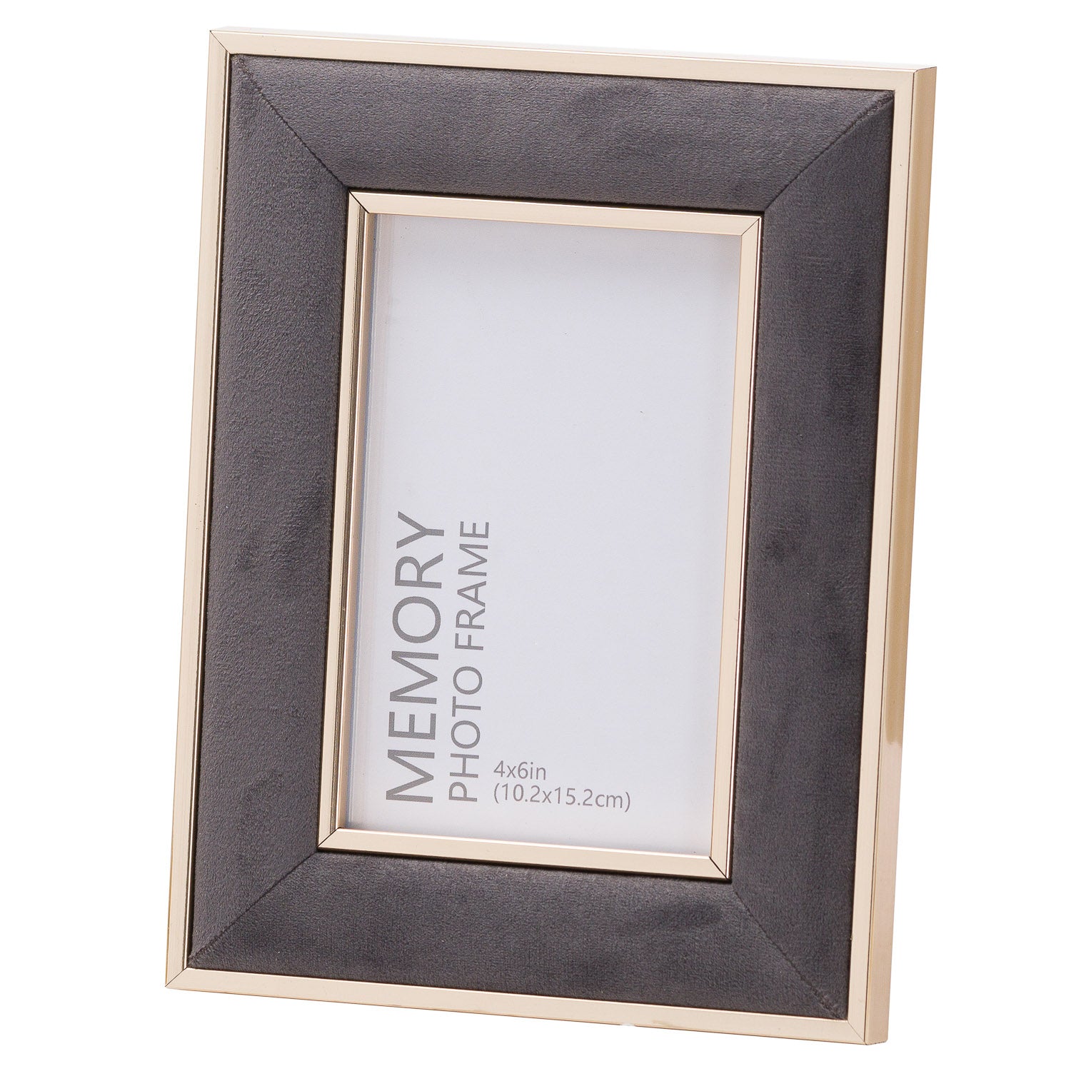Grey Velvet With Gold 4X6 Frame-product