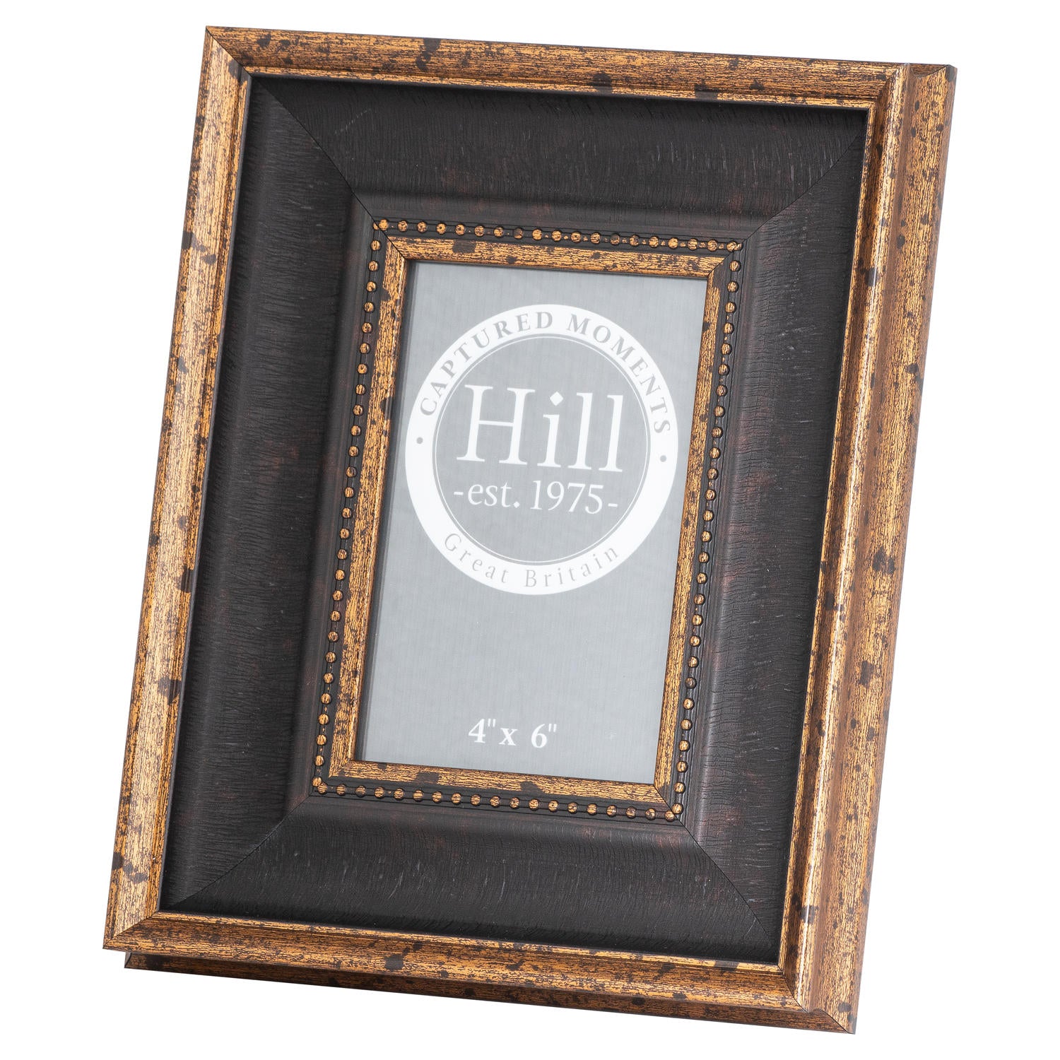 Black  Antique Gold Beaded 4X6 Photo Frame-product