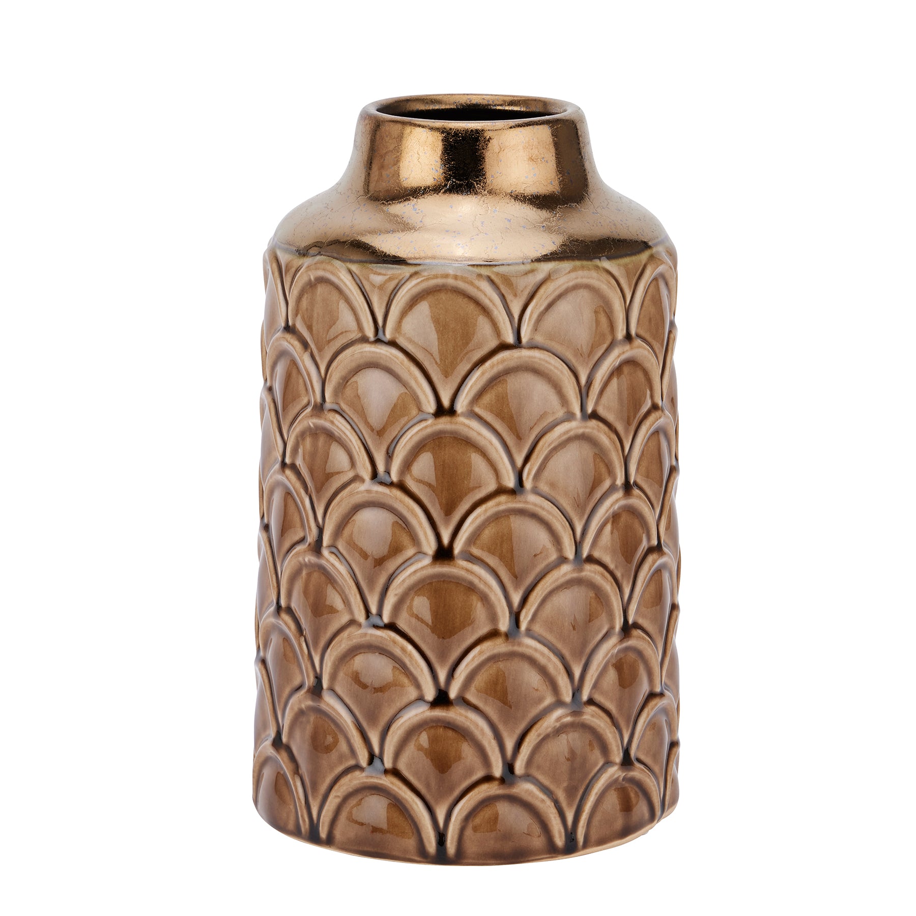 Seville Collection Small Caramel Scalloped Vase-product