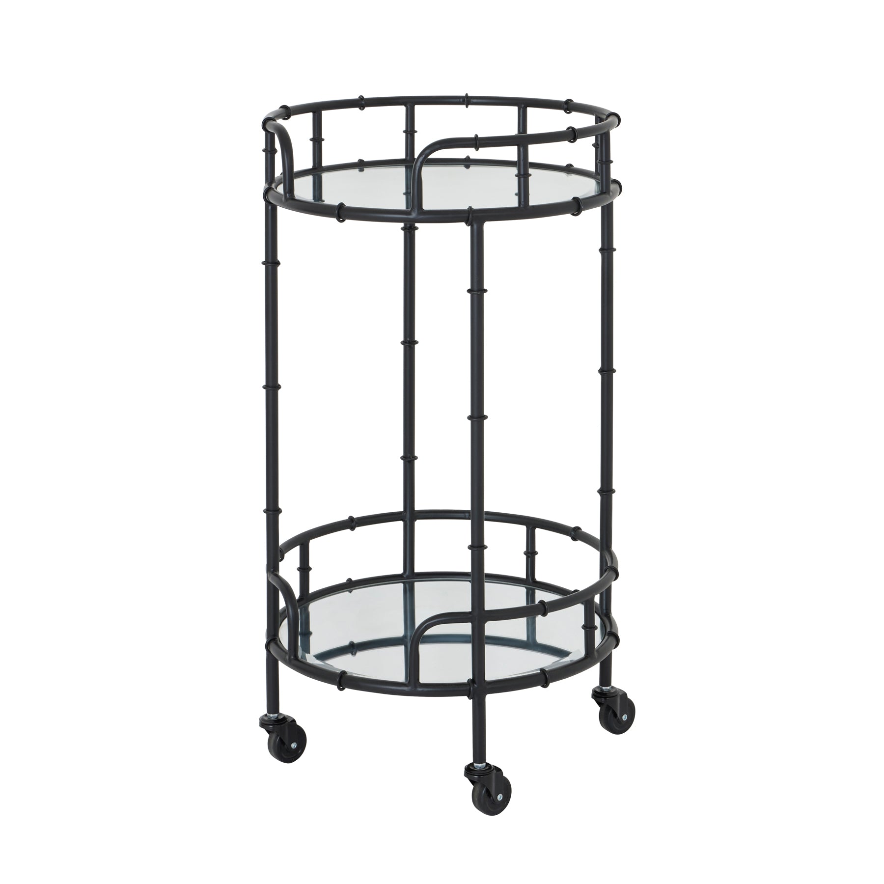 Black Round Drinks Trolley-product