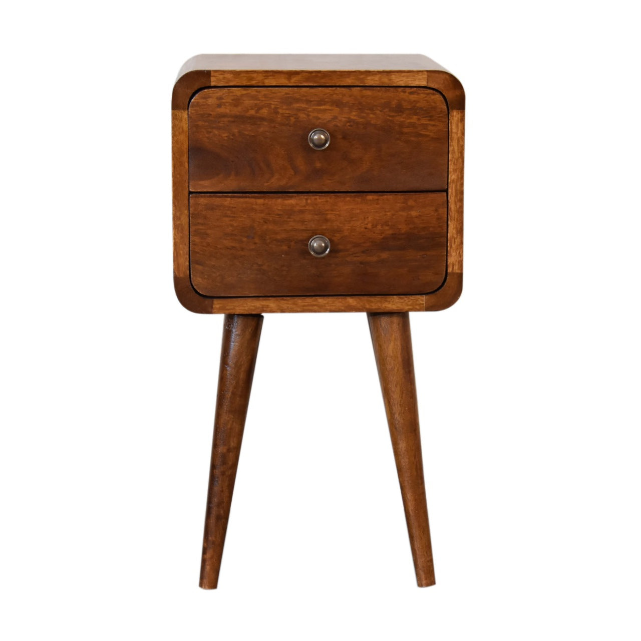 Mini Chestnut Curved Bedside-product