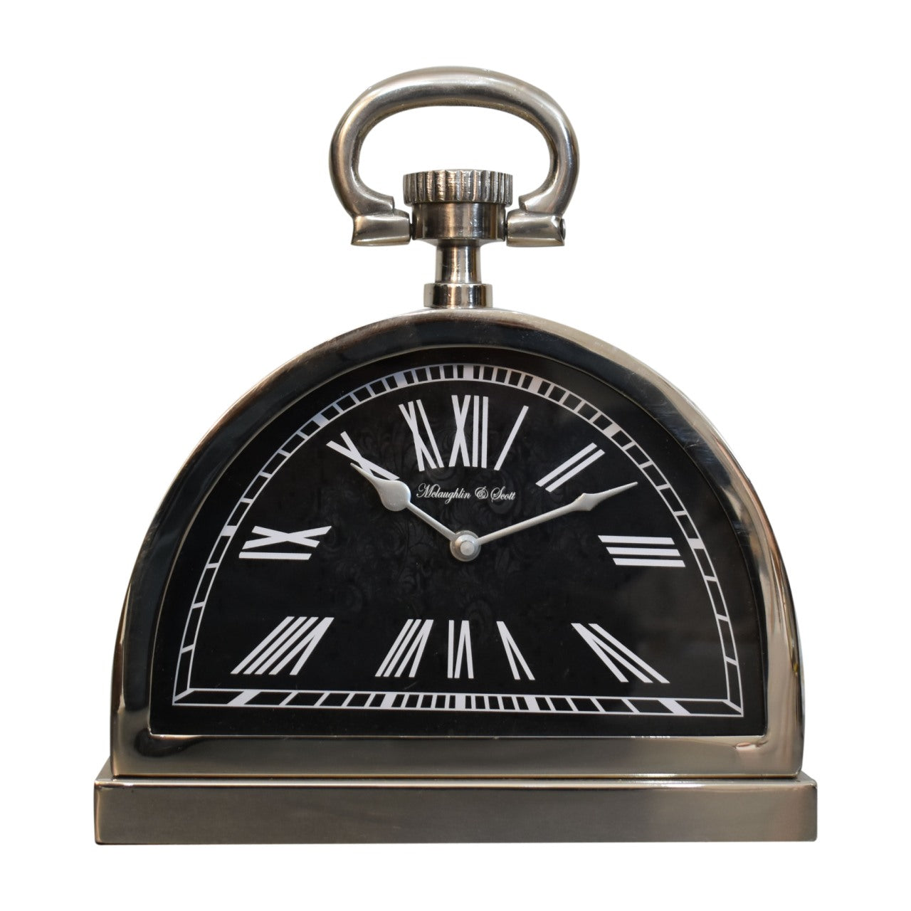 Black and Chrome Table Clock-product