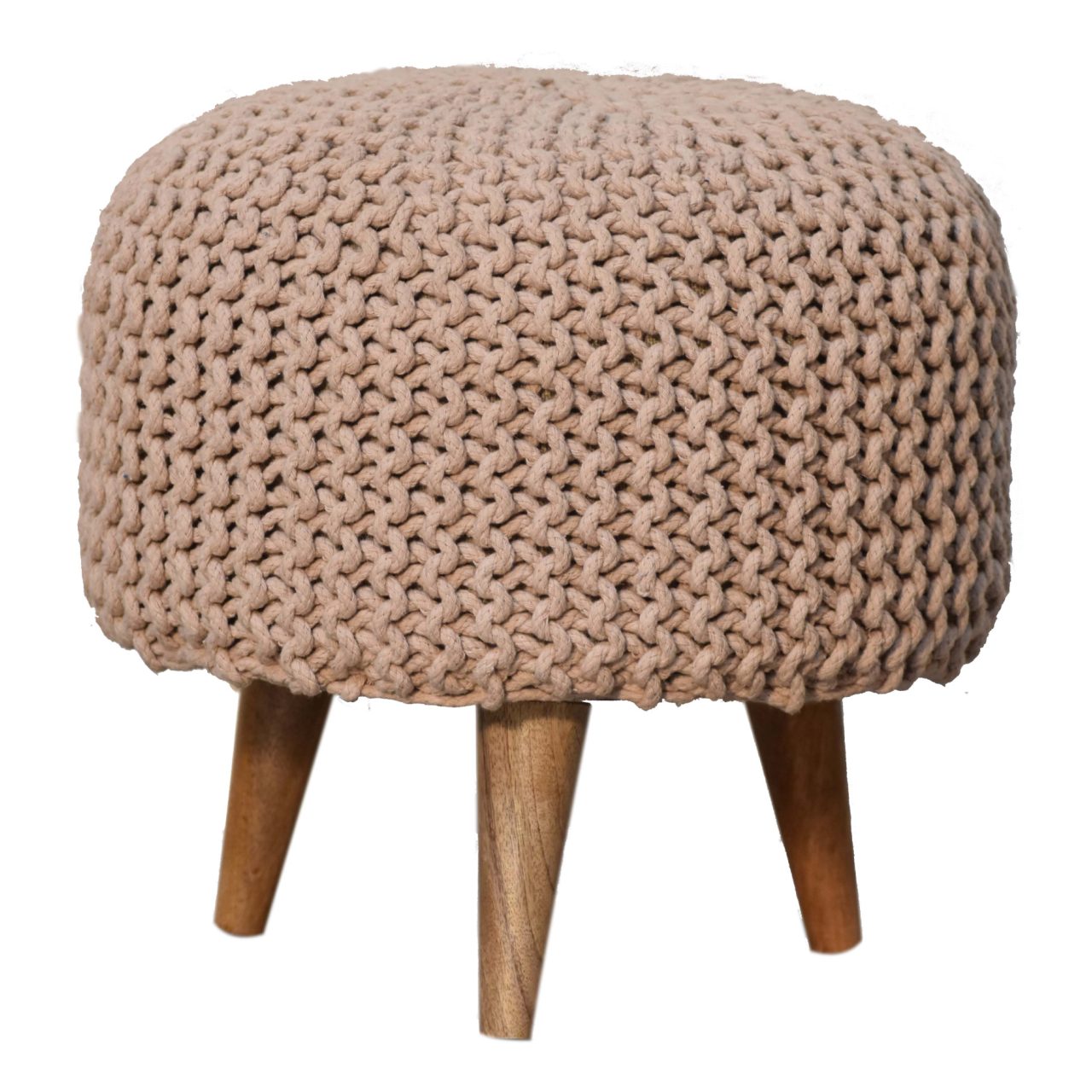 Keeva Beige Round Footstool-product