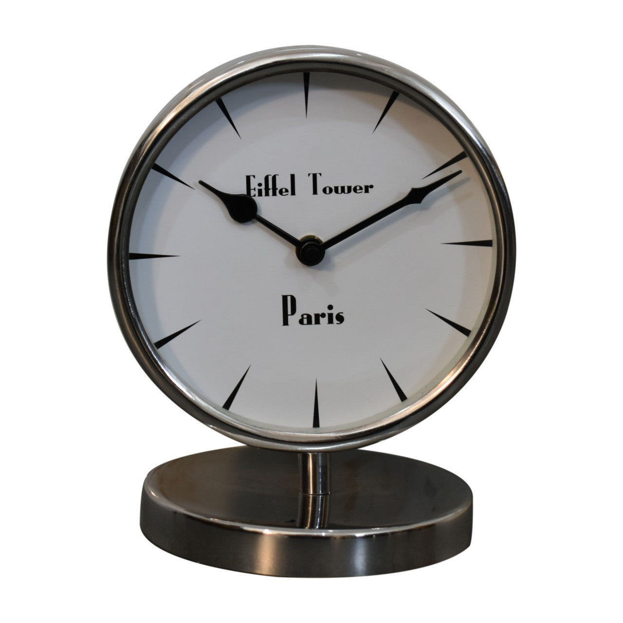 Round Chrome Table Clock-product