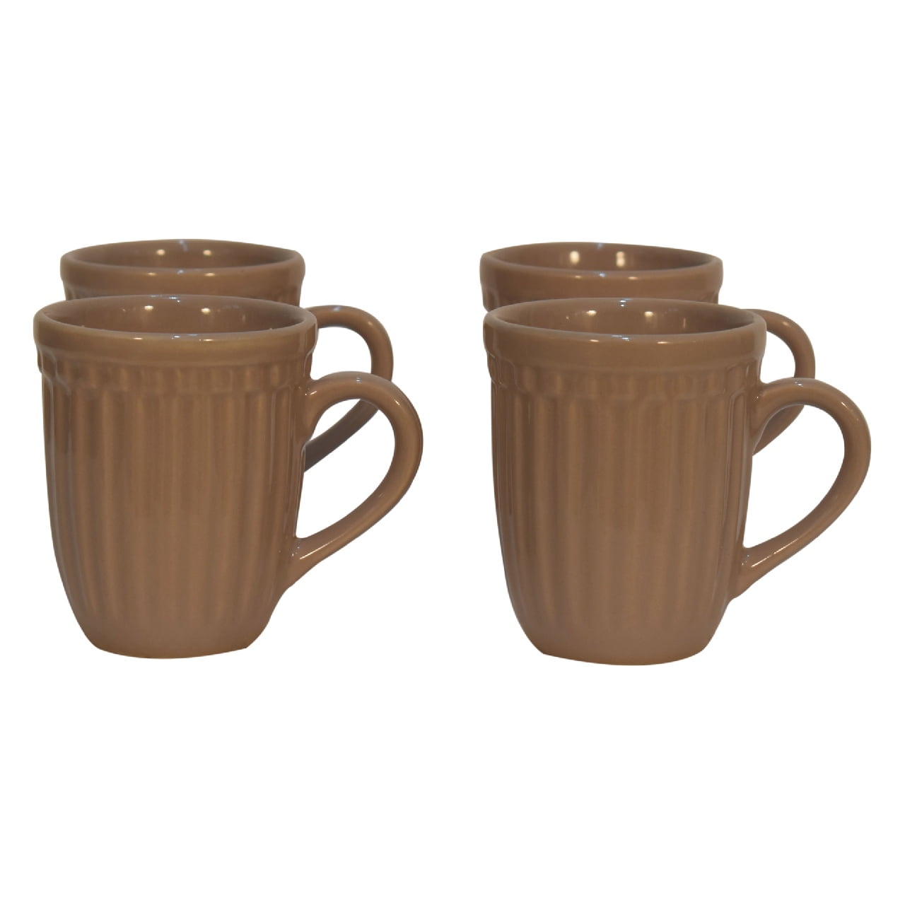 Beige Ribbed Mug Set of 4-product