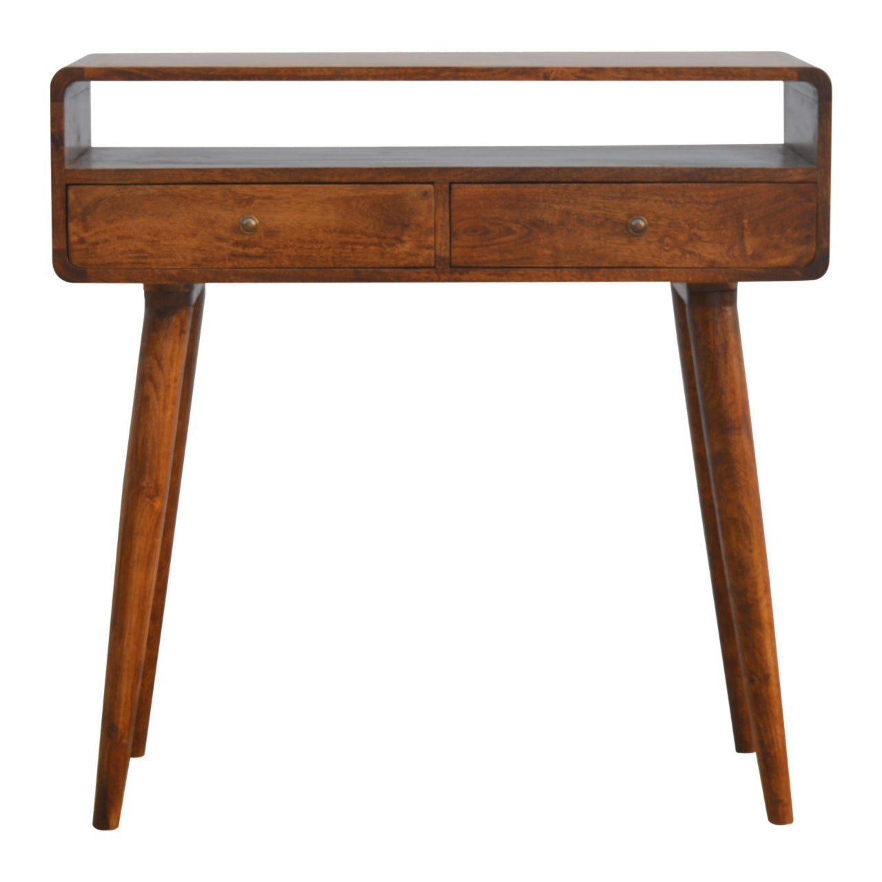 Curved Chestnut Console Table-product