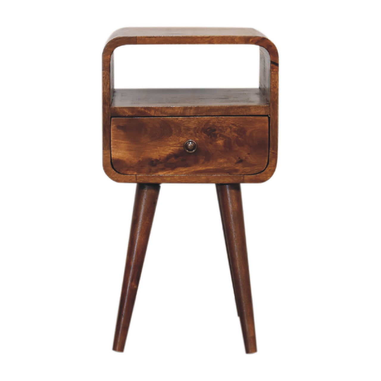 Mini Chestnut Curve Open Bedside-product