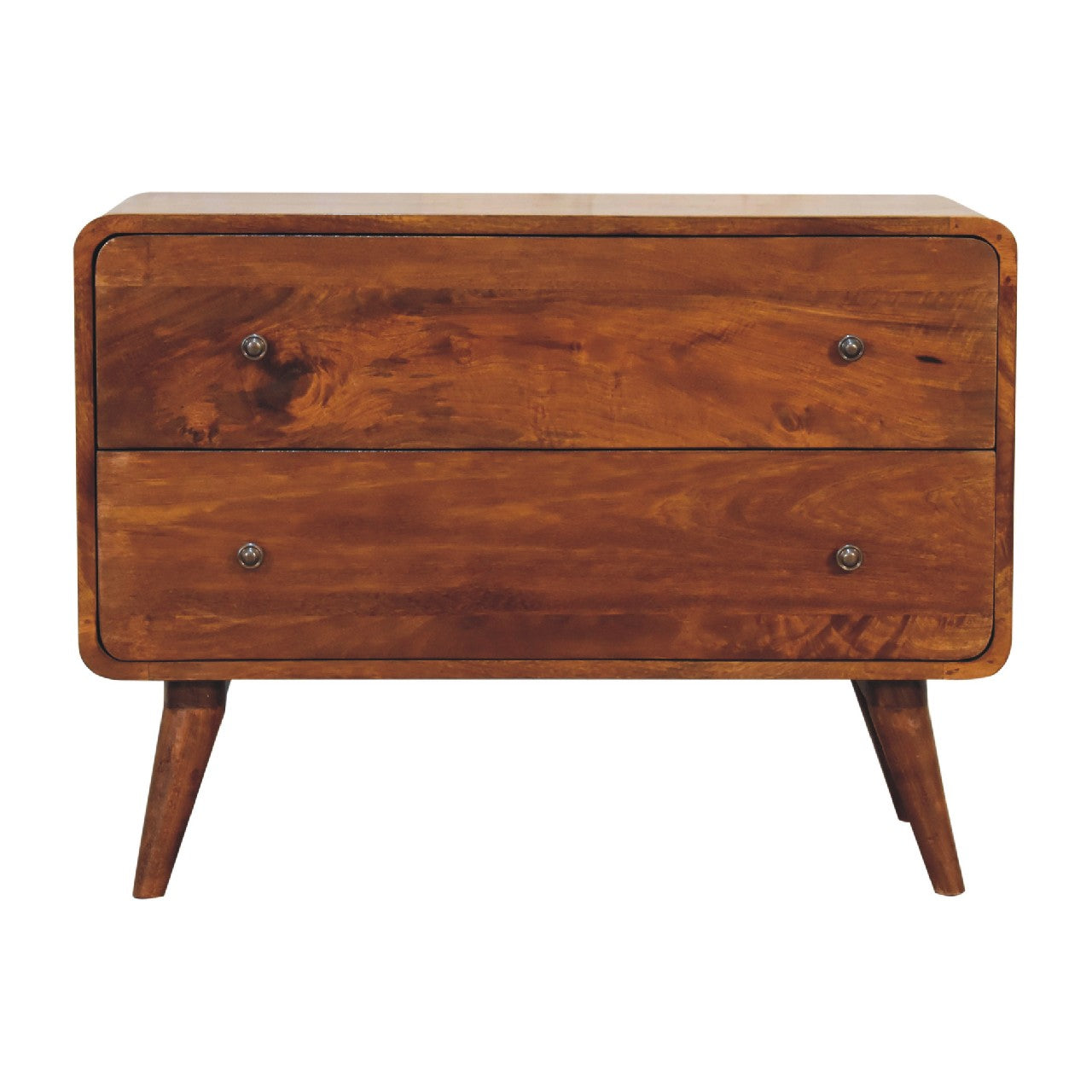 2 Drawer Curved Chestnut Chest-product