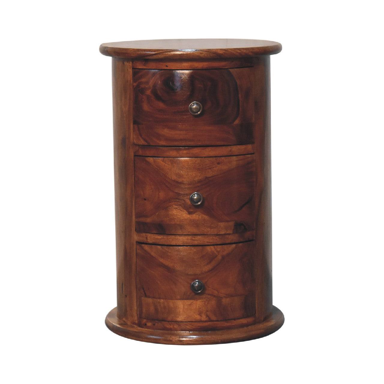 3 Drawer Chestnut Sheesham Drum-product