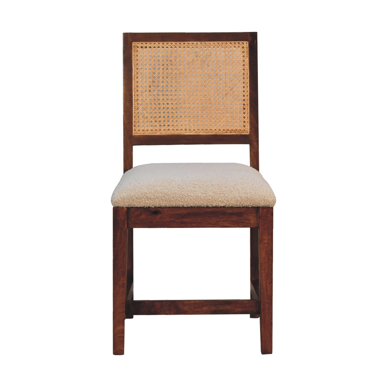 Cream Boucle Rattan Chair-product