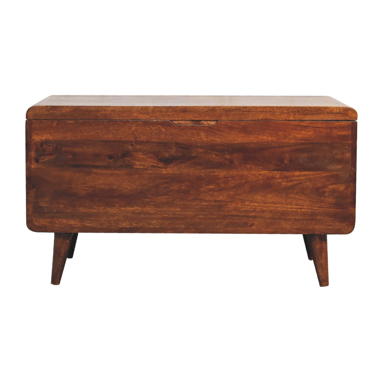 Curved Chestnut Blanket Box-product