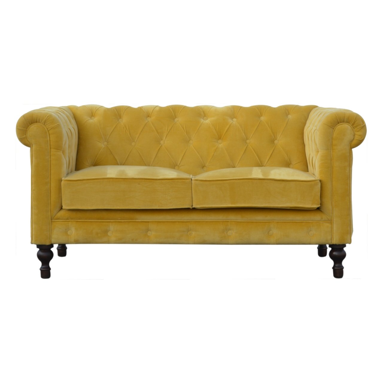 Mustard Velvet Chesterfield Sofa-product