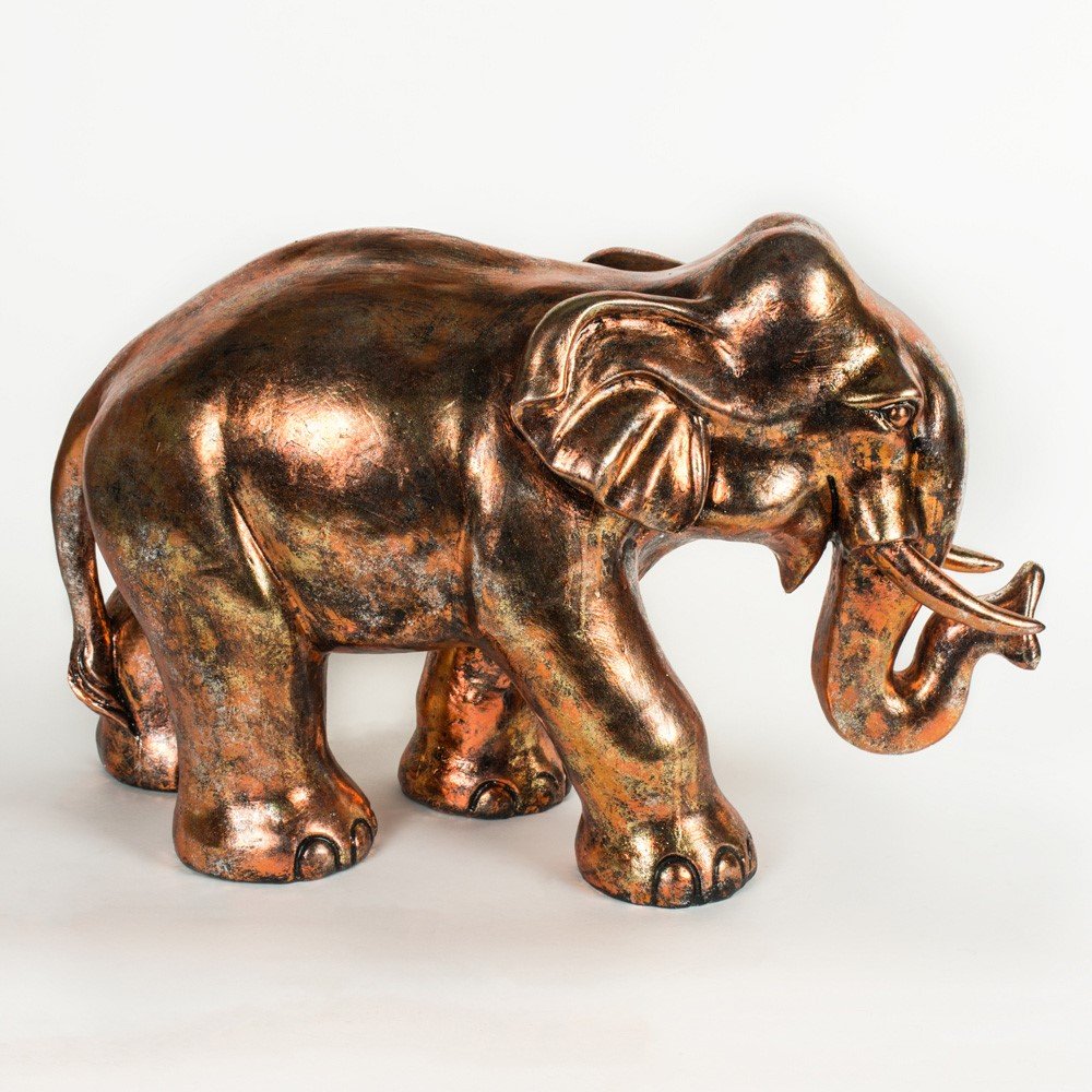 Small Copper Elephant Figurine-product